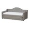 Baxton Studio Perry Modern Light Grey Daybed with Trundle 141-7928 - alternate 1